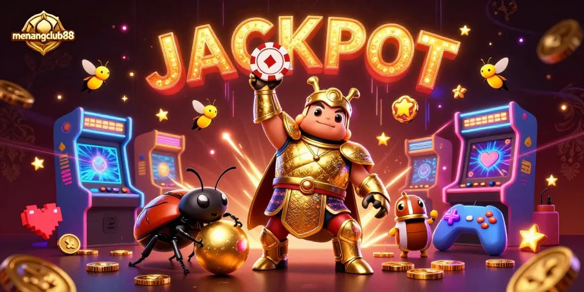 Experience high-end gaming visuals with menangclub88 in this vibrant 3D casino scene.