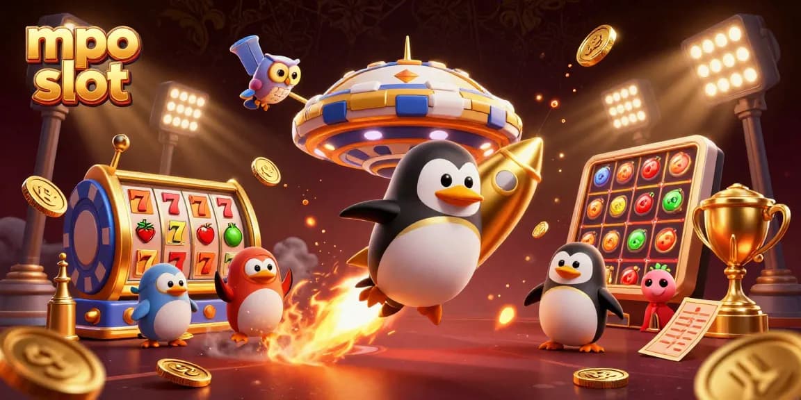 Experience thrilling gameplay with mpo slot as you play on vibrant slot reels featuring golden elements.