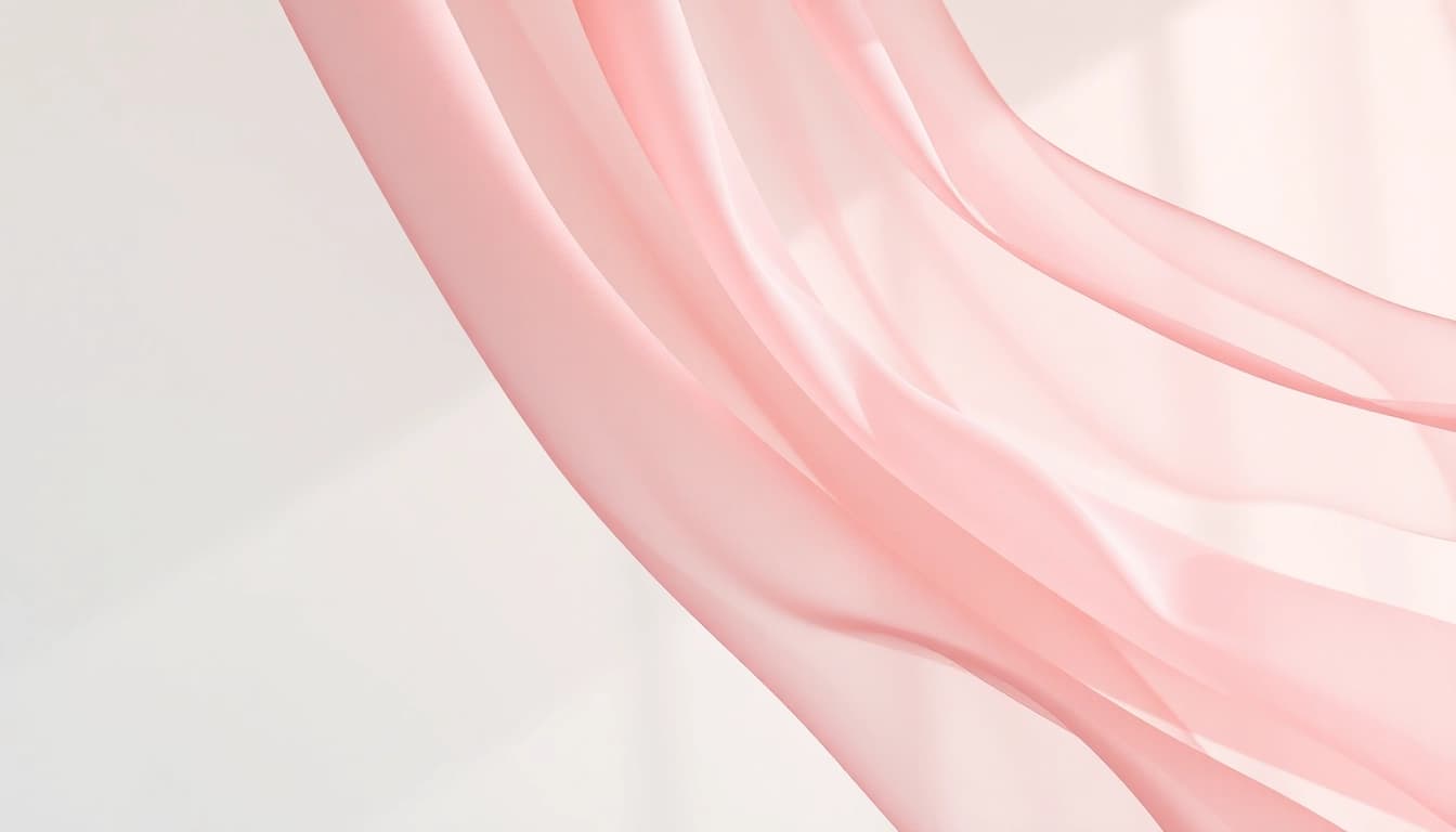 Chiffon stoffen vloeien elegant in pastelkleuren met een delicate textuur.