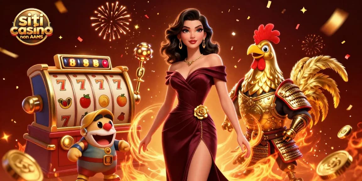 Scopri il brivido dei siti casino non AAMS con personaggi glamour ed elementi dinamici del casinò.