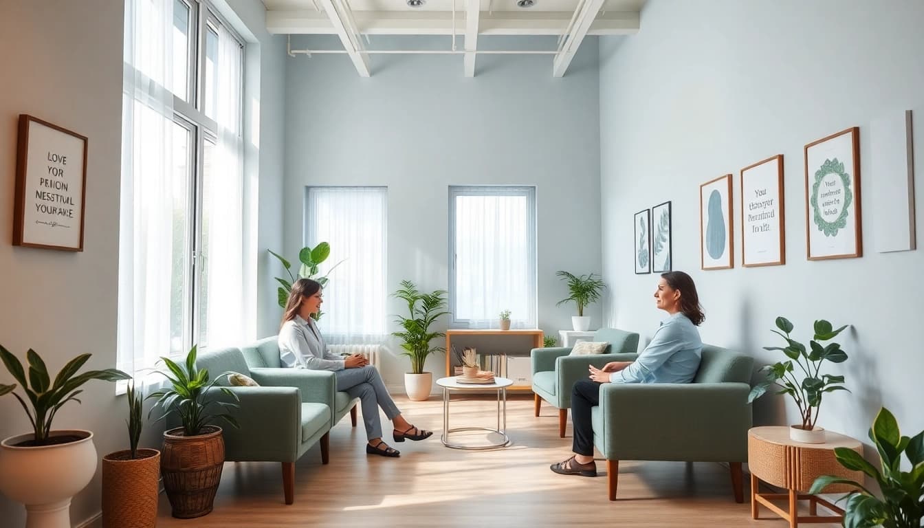 Experience compassionate care at the German psychiatric clinic India with a serene consultation room.