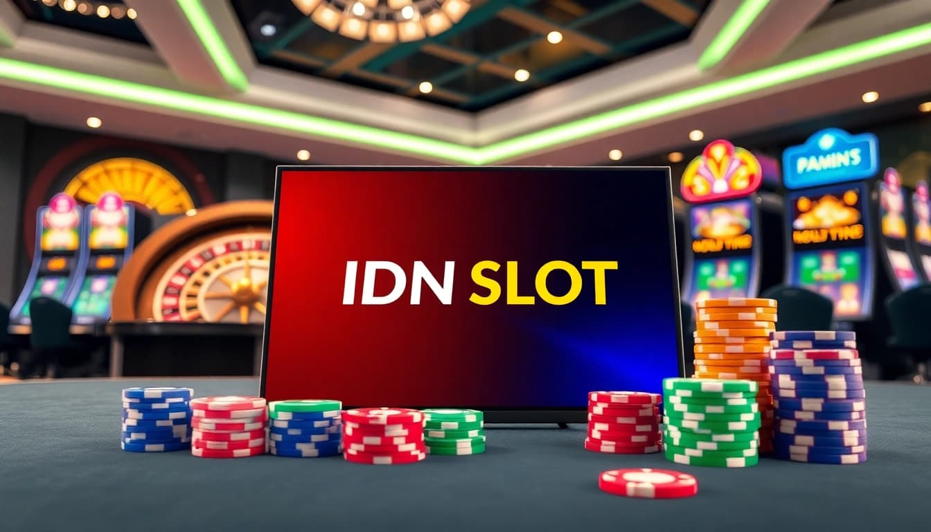 IDNslot online casino interface with vibrant elements and professional gaming atmosphere