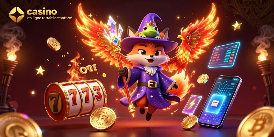 Gagnez rapidement avec le casino en ligne retrait instantané dans une scène magique de jeu captivante.