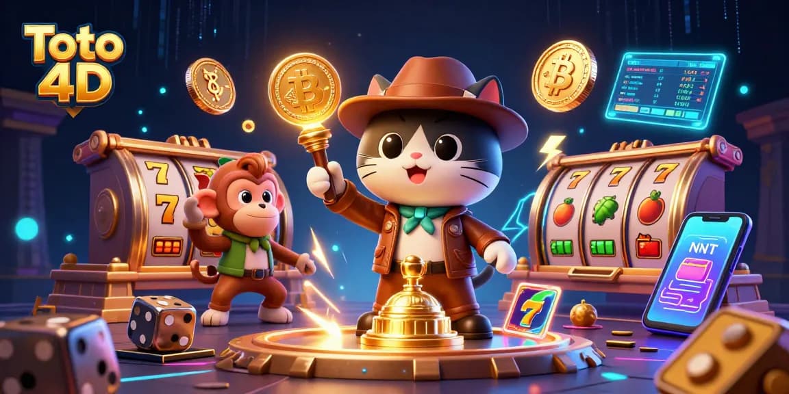 Engage with the exciting Toto 4D slot games while a cat archaeologist and monkey companion uncover treasures.