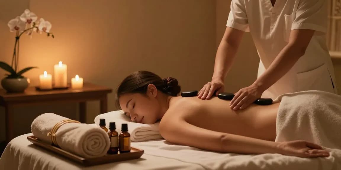출장안마를 통한 힐링과 편안함을 경험하는 스파 마사지 장면