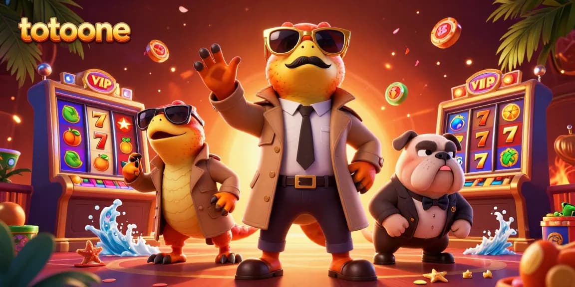 Slot keberuntungan menggoda di totoone, raptor lucu dalam jas berusaha memasuki kasino VIP.