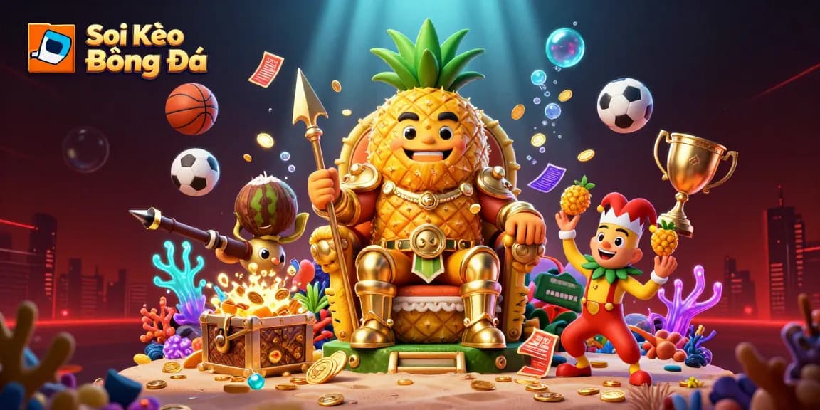 Soi Kèo Bóng Đá brings thrilling sports betting action to life in a vibrant 3D illustration.
