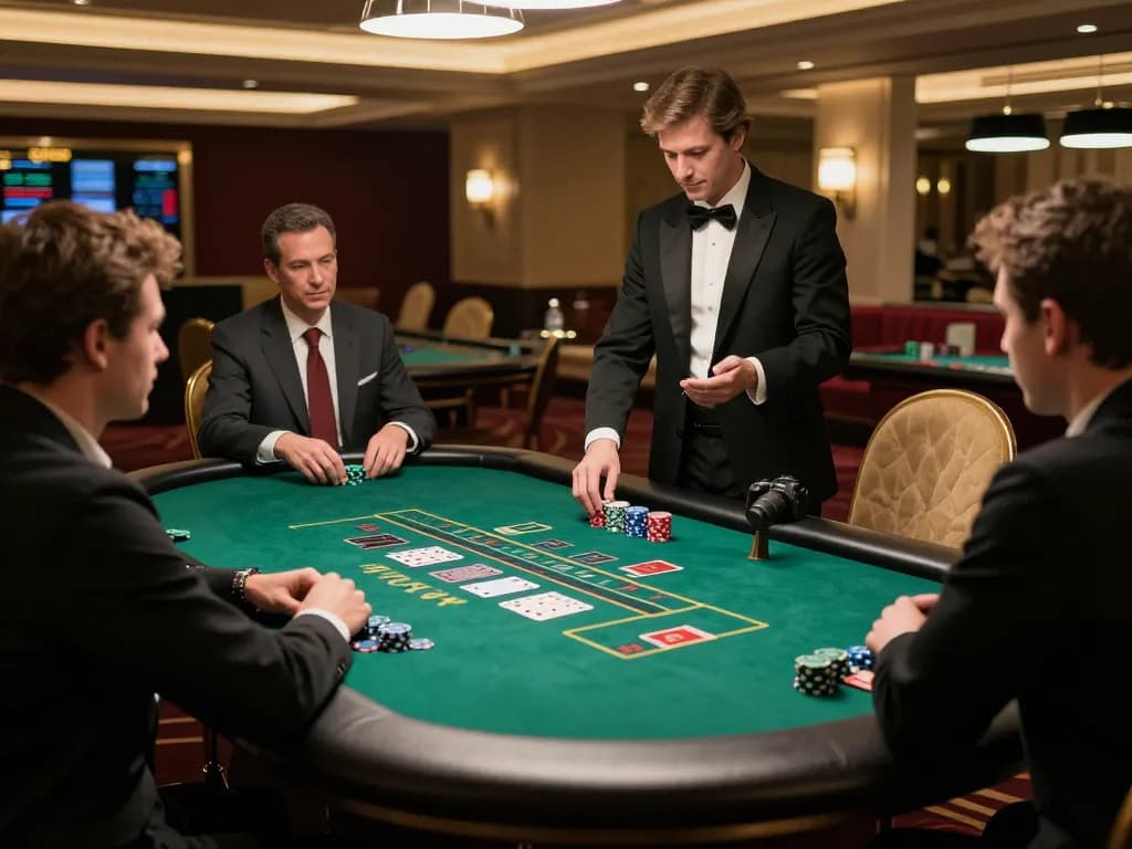 Rasakan permainan strategis di Paris888 dengan pemain yang terlibat dalam permainan blackjack yang elegan.