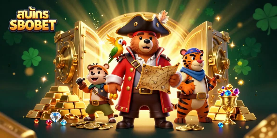 Experience excitement when you สมัคร SBOBET and join our vibrant pirate treasure scene filled with riches.