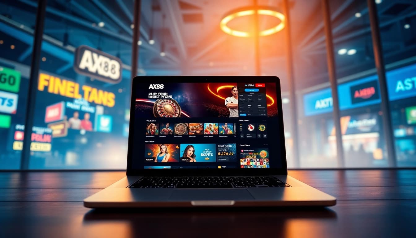 Cảnh cá cược trực tuyến hấp dẫn với trang web AX88bets nổi bật các trò chơi casino và tùy chọn cá cược thể thao.