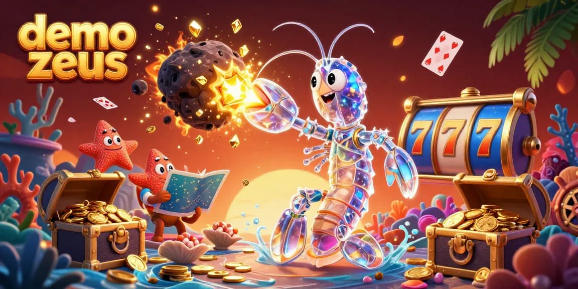 Spin the demo slot zeus with vibrant visual action featuring slot reels and golden coins.
