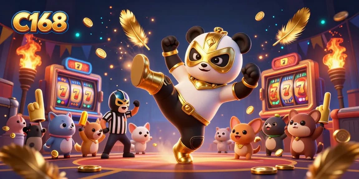 C168 engages players in an exciting online casino environment with vibrant visuals and energetic characters.