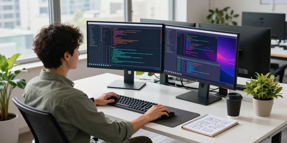 Efficient software workspace with developer coding, highlighting 截图软件下载 for enhanced productivity.
