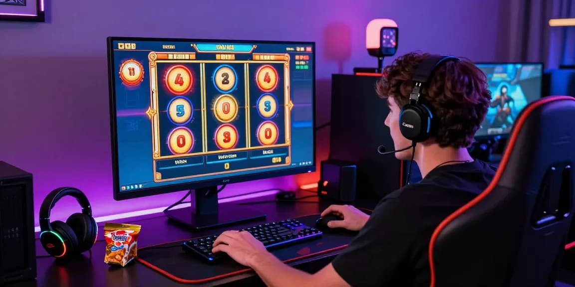 Exciting slot gameplay on a vibrant online gaming setup