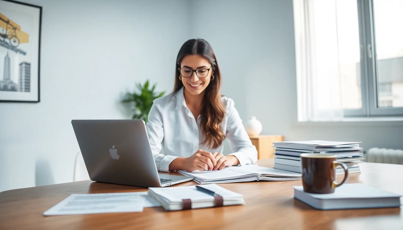 Traducteur portugais certifié travaillant dans un cadre professionnel.