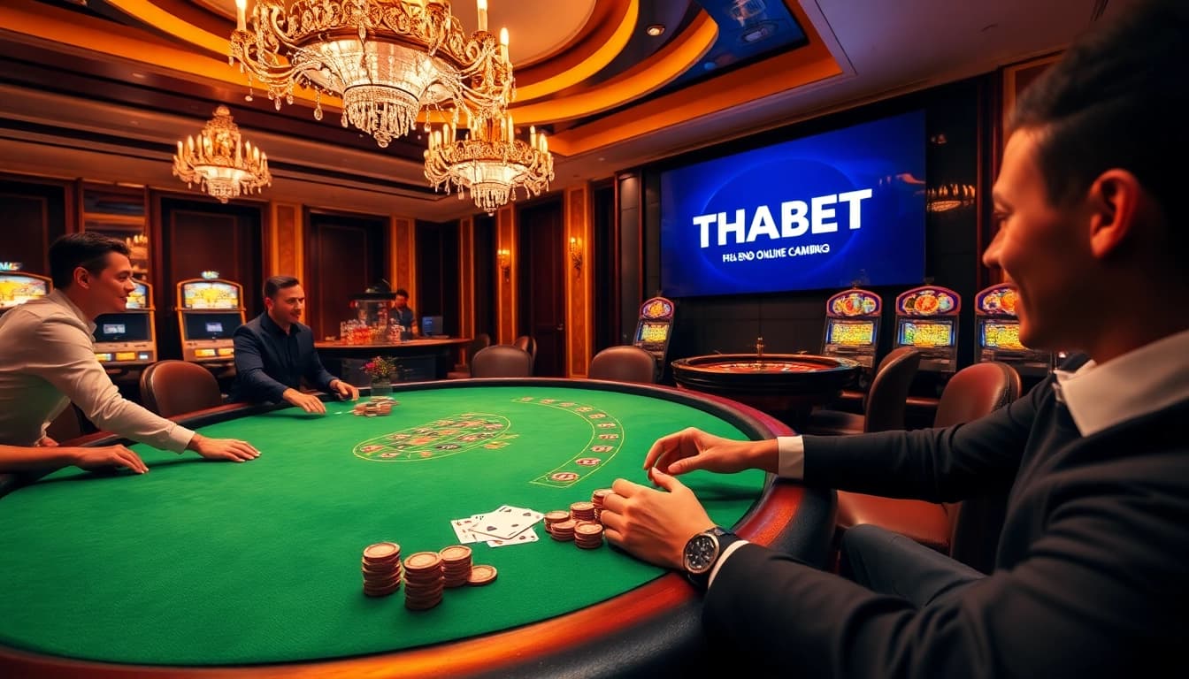 Engage in high-stakes poker at THABET, where excitement meets luxury in a vibrant casino.
