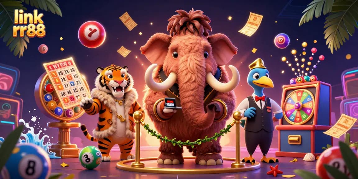 Engage with exciting games at link rr88 while enjoying colorful lottery balls and vibrant casino elements.