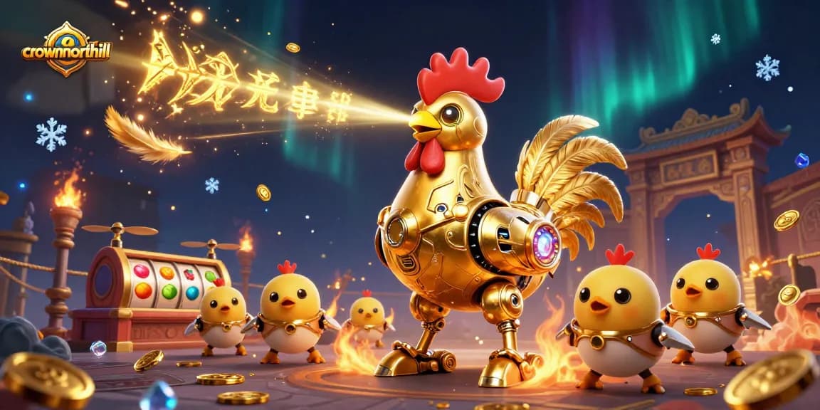 Experience crownnorthill's thrilling bonus buy slots in style with a vibrant 3D casino scene.