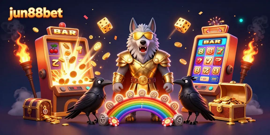 Experience thrilling slot action at jun88bet with vibrant gaming elements and mythological characters.