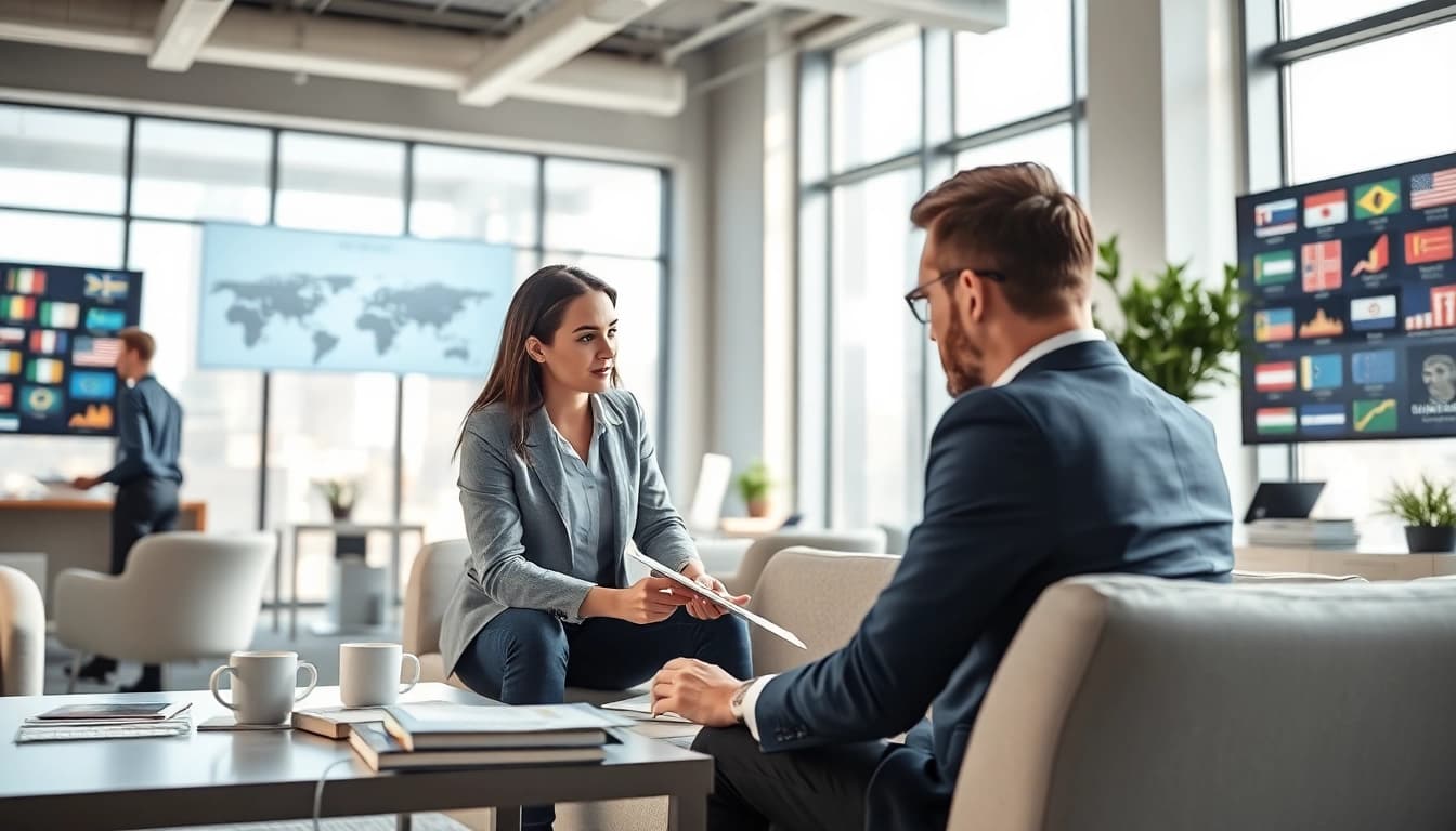 Enhance language services at https://www.elitetranslingo.com with professionals in a modern work environment.