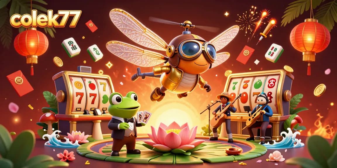 Play and win with colek77, where luck shines in a vibrant casino scene.