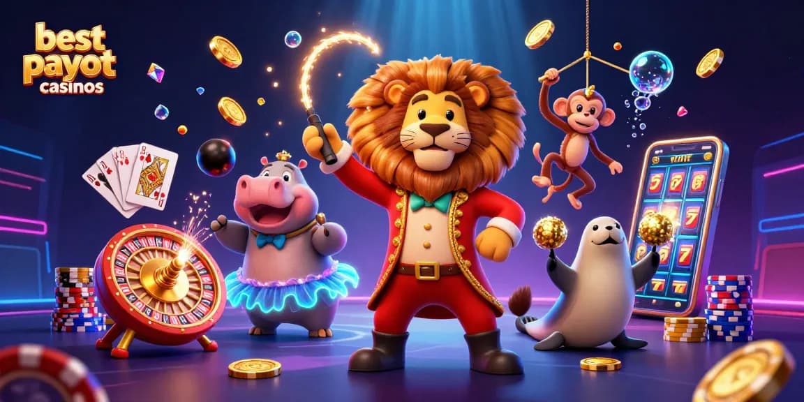Experience the thrill of best payout casinos with lively characters and dynamic gaming elements in a vibrant 3D scene.