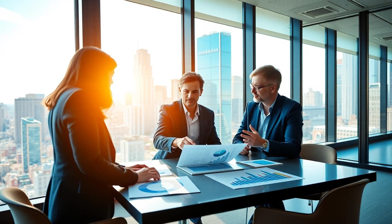 Insights from a business coach los angeles enhancing client strategies in a modern office.