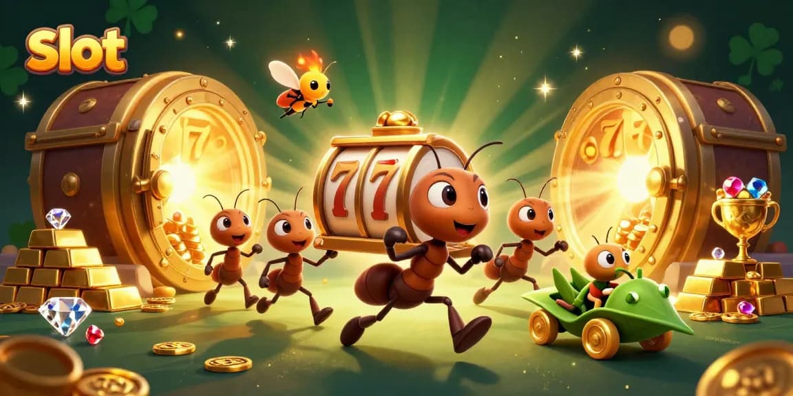 Slot memberikan pengalaman menarik dengan tim semut beraksi, membawa simbol slot raksasa dalam suasana kasino yang megah.