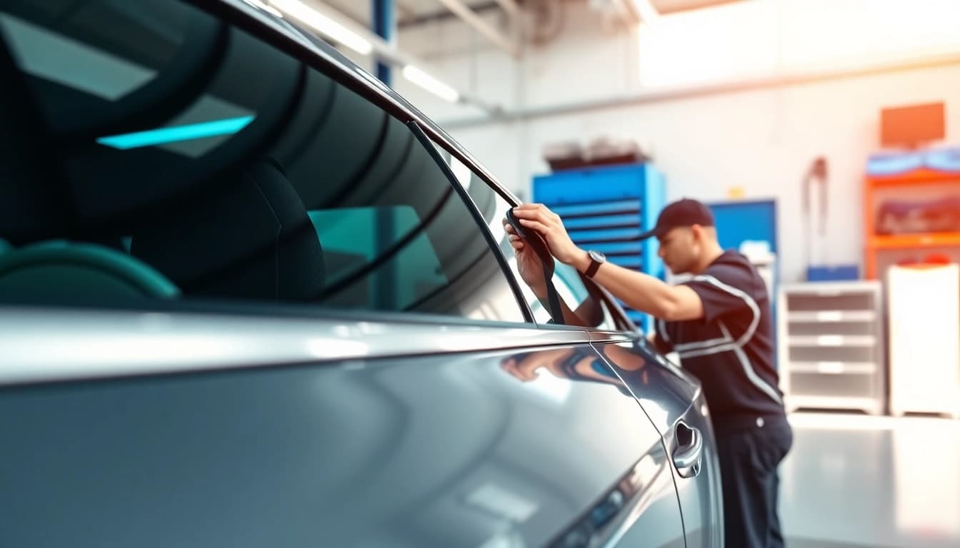 Enhance your vehicle's appearance with expert window tint near me installation by a skilled technician.