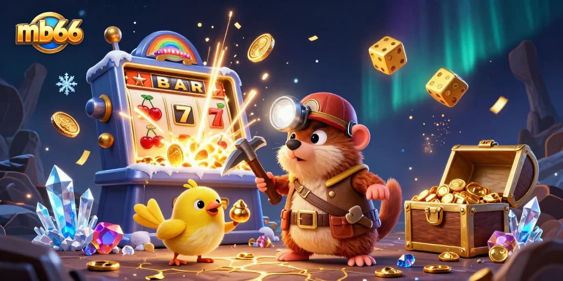 Spin the reels and unlock jackpots at mb66 with vibrant casino illustrations and gaming excitement.