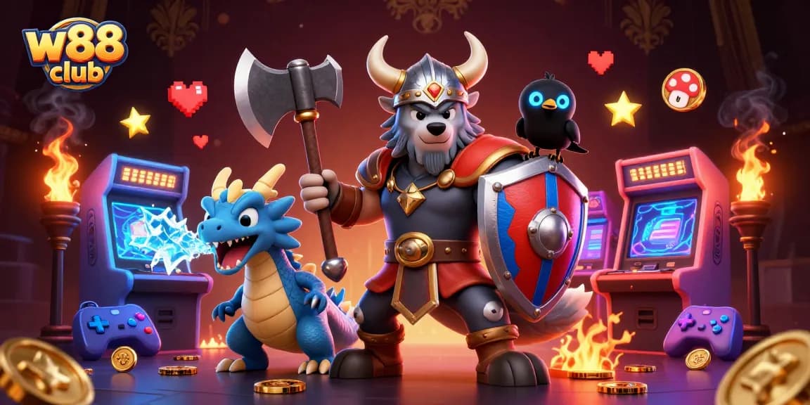 Chơi cùng w88 club trong một bữa tiệc casino 3D đầy màu sắc và năng lượng.