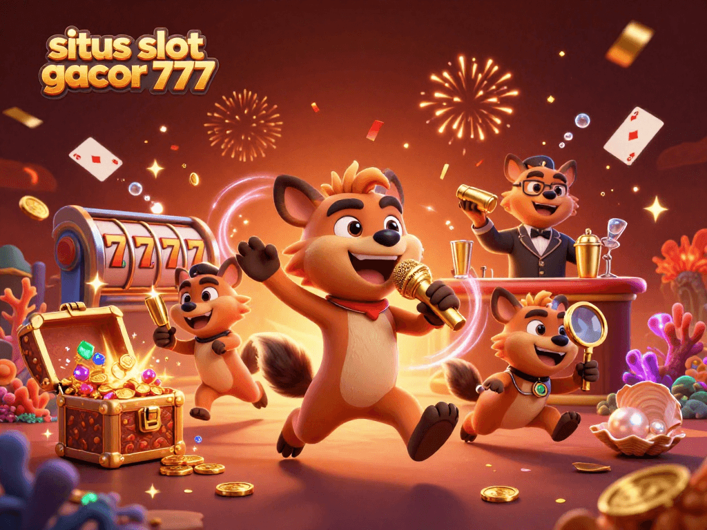 Savor thrilling wins at situs slot gacor 777 with vibrant hyena characters and lively casino elements.