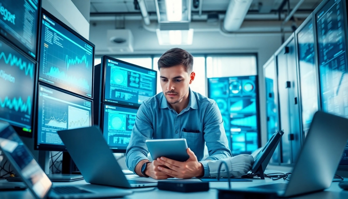 Experience managed IT services near me with expert technicians in a bright office environment.