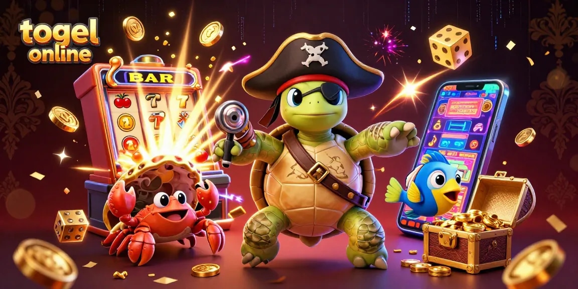 Permainan togel online dengan slot mesin berlimpah uang dan karakter laut yang menarik, semuanya hadir dalam ilustrasi 3D yang dinamis.