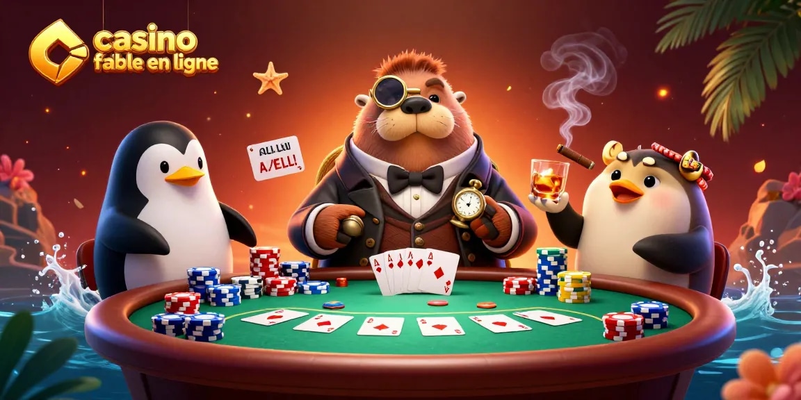 Découvrez un jeu de poker sous-marin vibrant avec un morse joyeux et ses amis dans un casino fiable en ligne.