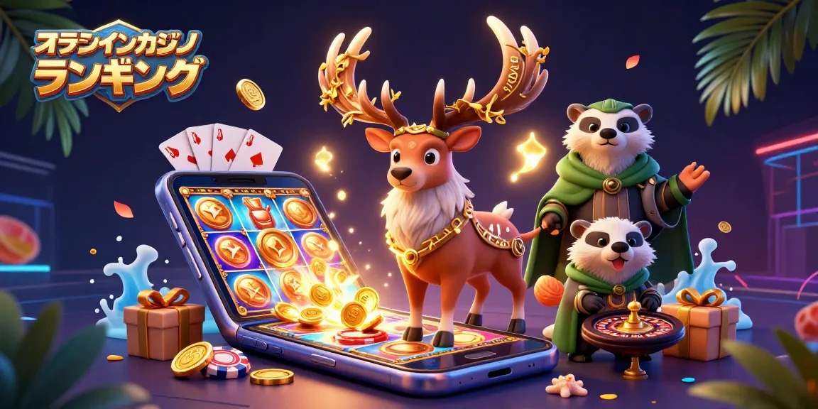オンラインカジノランキングでの大勝を目指すために、ゲームを楽しむシーン