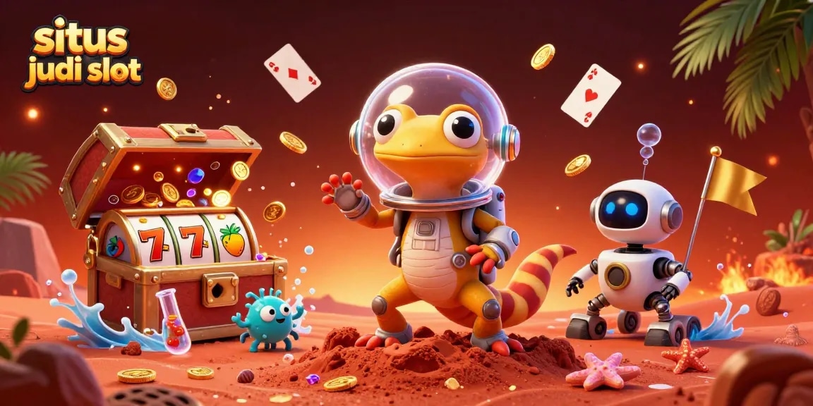 Keberuntungan memenangi situs judi slot dengan simbol keberuntungan dan karakter unik.