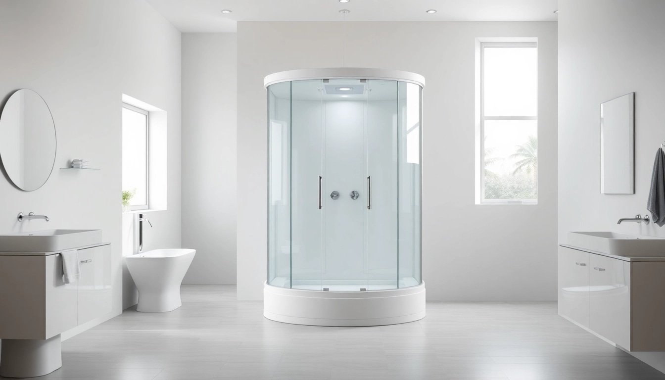 Erleben Sie die elegante sonni Duschkabine 80x80 in einem modernen Badezimmer.
