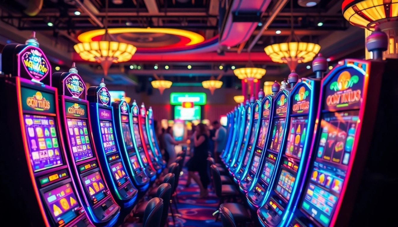 Kelola pengalaman bermain agen toto slot yang menarik dengan mesin slot cerah dan keramaian kasino.