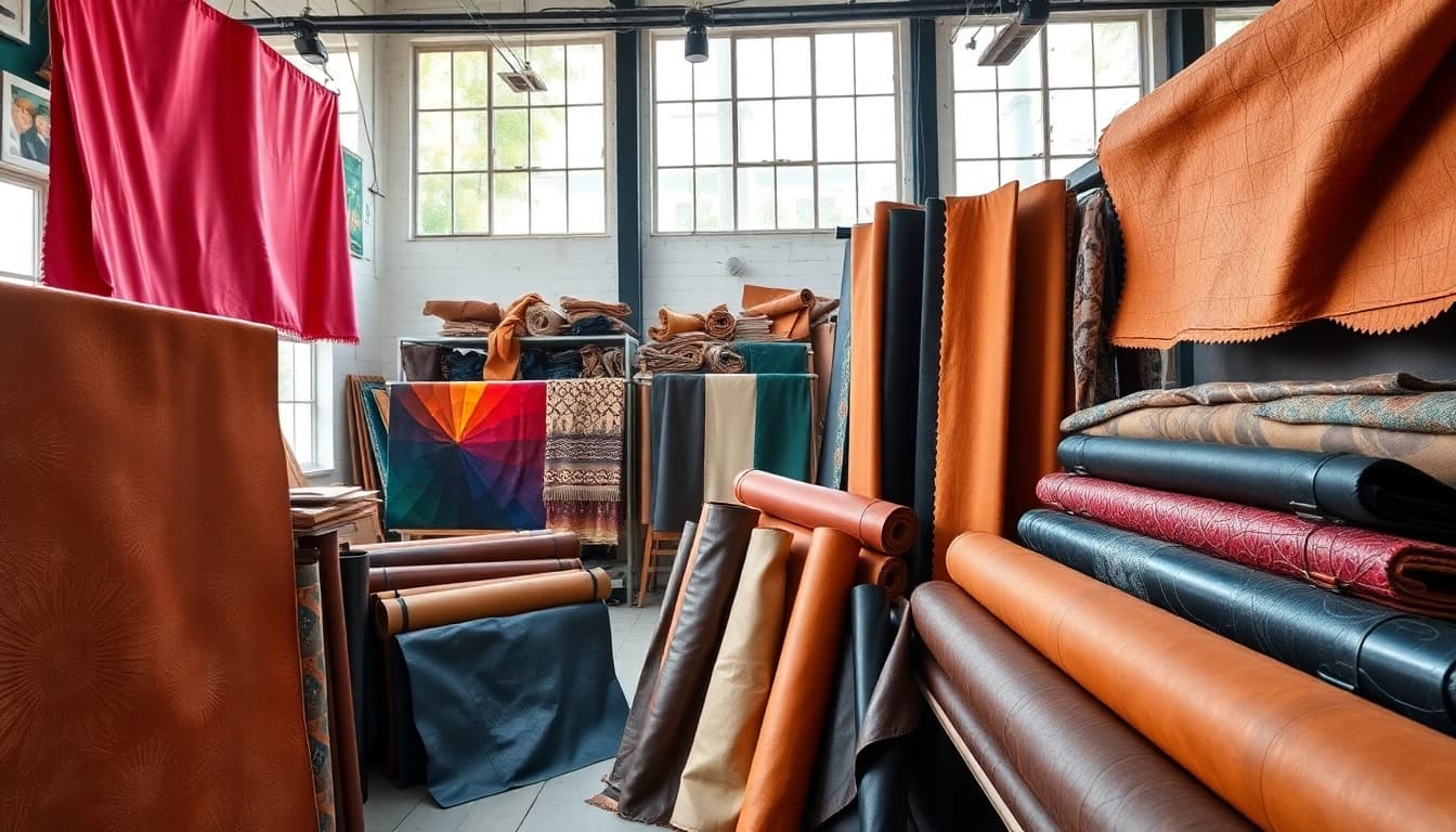 Verken kunst leer in diverse kleuren en texturen voor creatieve projecten.