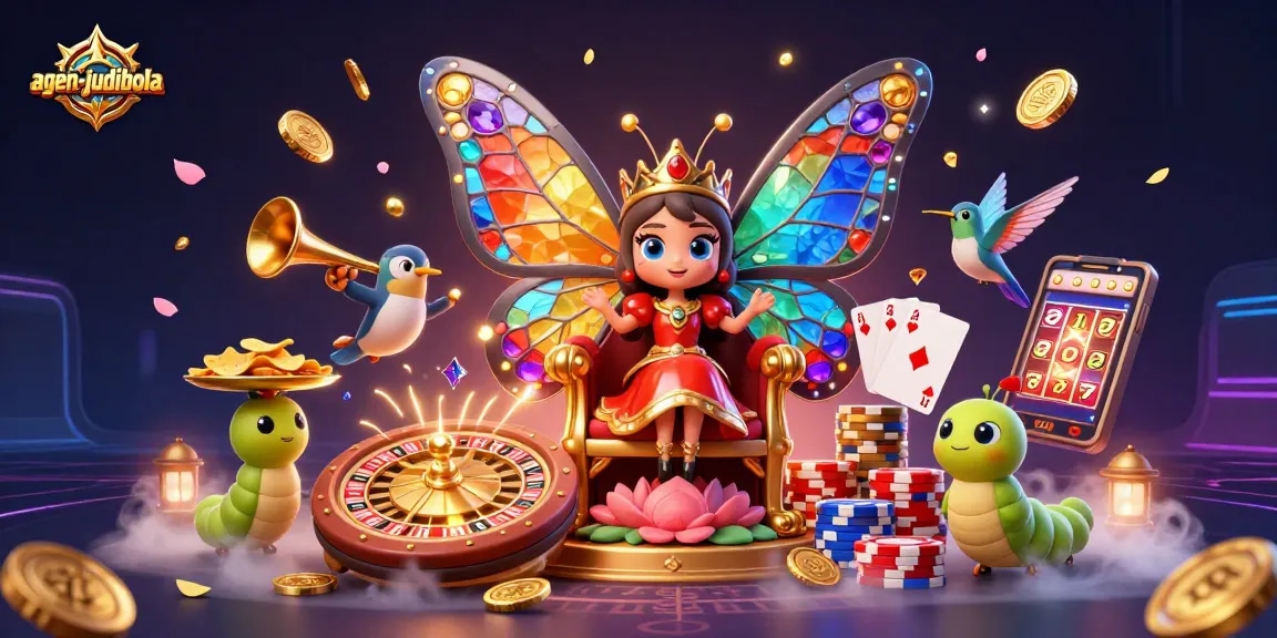Engage with sports betting excitement at agen-judibola featuring vibrant characters and dynamic casino elements.