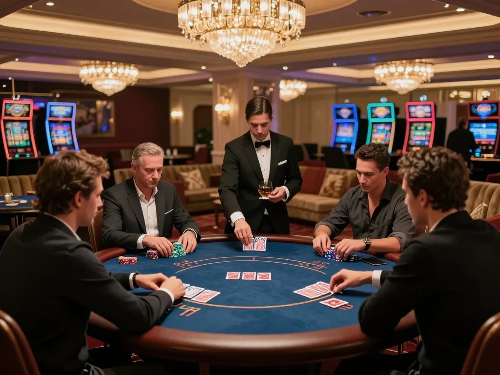 Experience high-stakes gameplay in the upscale setting of Trang chủ 79KING's exclusive poker area.