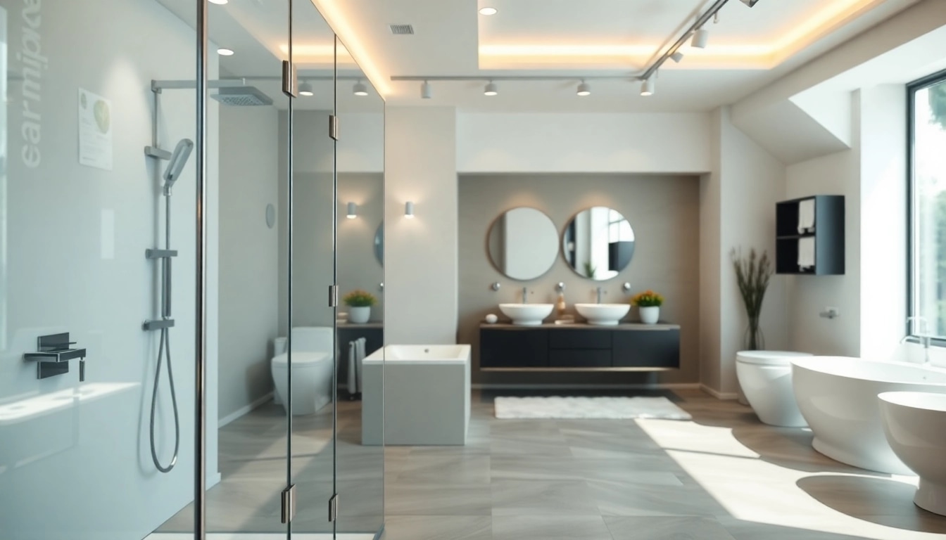 Erleben Sie sonni sanitär GmbH mit stilvollen Badprodukten und eleganten Duschwänden in einem modernen Badezimmer.