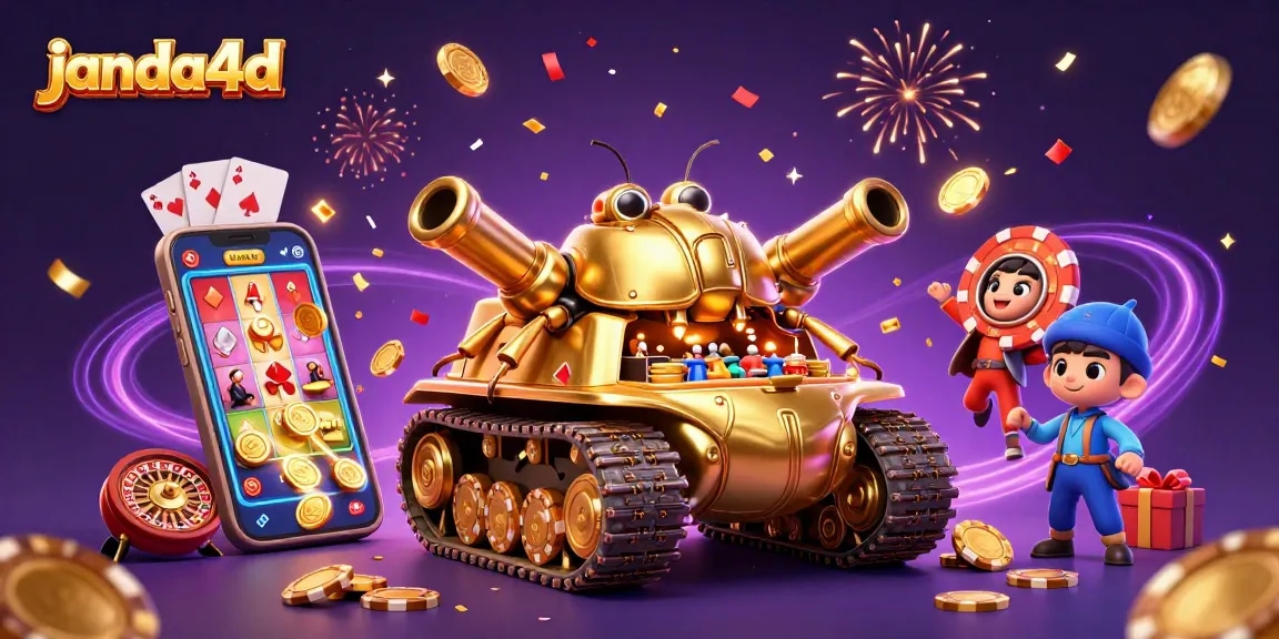 JANDA4D menghadirkan permainan dengan tank kejuaraan emas yang membuka kasino mini di dalamnya.