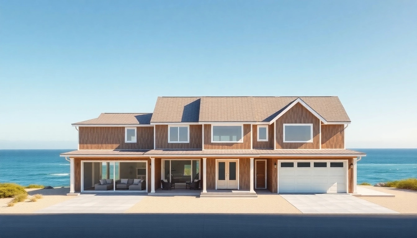 Beautiful cape cod home elegantly positioned next to the shoreline, showcasing modern expansion.