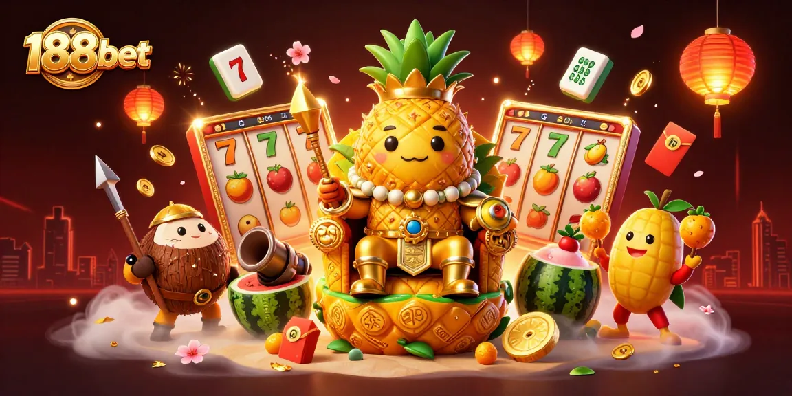 Experience thrilling gaming action at 188bet with ornate 3D illustrations showcasing vibrant casino elements.