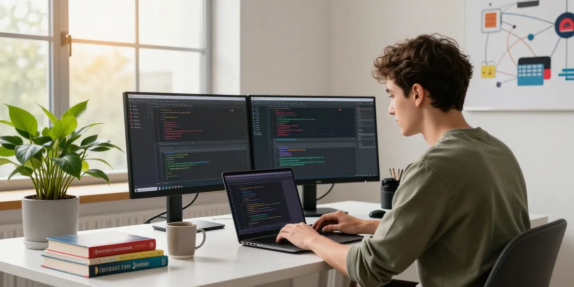 Developer coding on Telegram interface as part of 纸飞机中文版 project in a vibrant workspace