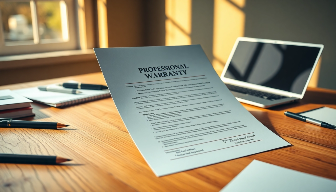 Highlight why choose Pretzel warranty with professional warranty document on a desk.