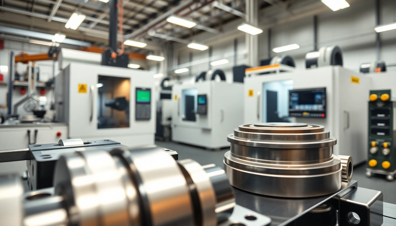 Chiheng Custom CNC Machining with precision metal and plastic parts displayed in a professional workshop setting.