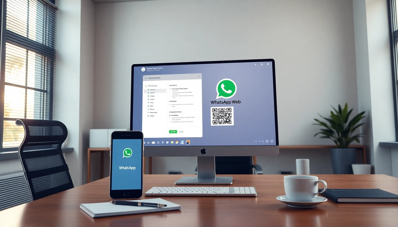 Experience seamless communication with WhatsApp Web on a modern desktop setup